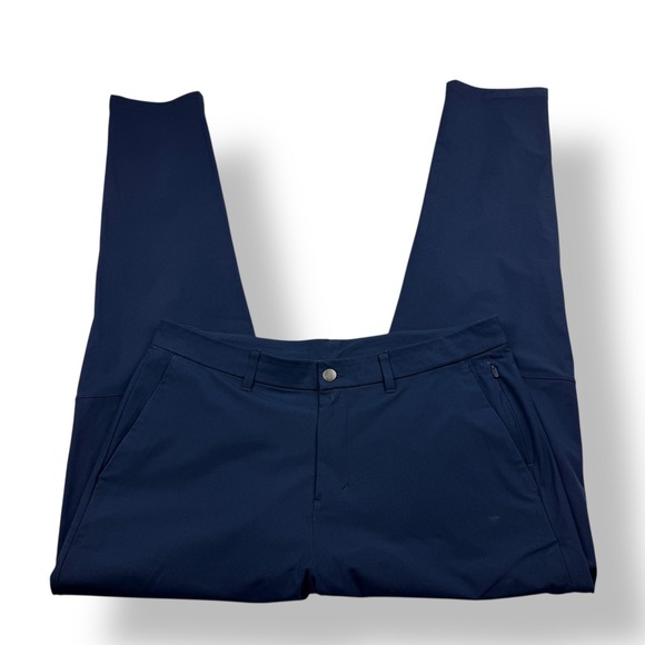 Lululemon Mens ABC Pants Jogger Style Navy Blue Size 36x33 Athletic Fit